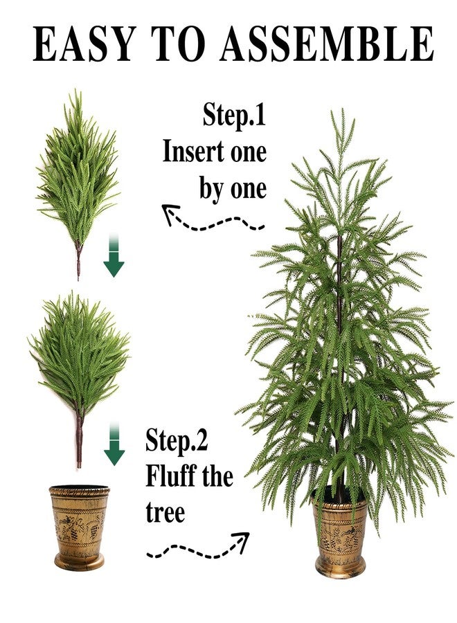 XmasExp 3ft Norfolk Pine Tree Artificial Faux Potted Christmas Tree for Front Porch Indoor Outdoor Decor - Image 3